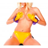 Gants courts à froufrous en latex personnalisable