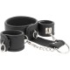 Kit de bondage collier et menottes en similicuir et néoprène