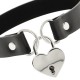 Collier choker avec cadenas noir