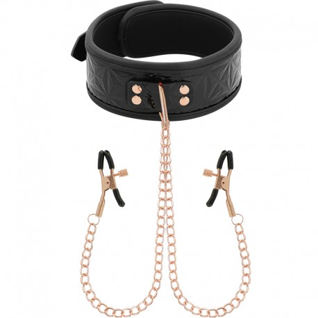 Collier de bondage avec pinces à seins BegMe