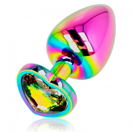 Bijou d'anus large Rainbow irisé