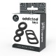 Pack de 4 cockrings en silicone souple - Vue avant de l'emballage