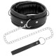 Collier cuir BDSM avec laisse assortie - Malins-Plaisirs