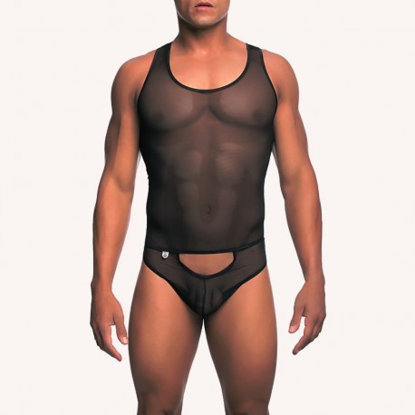 Bodystring sexy mesh noir