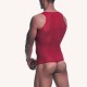 Bodystring sexy pour homme en nylon rouge