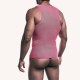 Body sexy en nylon rose pour homme - Lingerie soumis Malins-Plaisirs