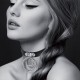 Collier BDSM choker noir 2 anneaux