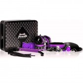 Kit bondage 8 pièces accessoires BDSM et coffret métal