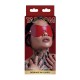Emballage du masque rouge et or