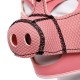 Cagoule de cochon Pet Play en néoprène détail du groin amovible