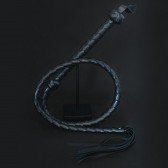 Fouet noir 150cm cuir végétal - Accessoires BDSM Malins-Plaisirs