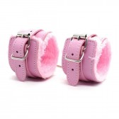 Menottes roses similicuir - Boutique BDSM Malins-Plaisirs