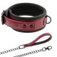 Collier et laisse rouge et noir Fetish Submissive