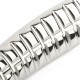 Dildo acier Devil's Tongue Silver gros plan sur ses crêtes stimulantes