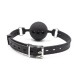 Bâillon avec grosse boule silicone noir -Accessoires BDSM
