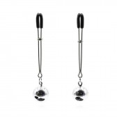 Pinces tétons à grelot débutant sur fond blanc - Boutique BDSM Malins-Plaisirs
