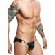 Jockstrap noir snap sexy pour homme - Lingerie BDSM Malins-Plaisirs