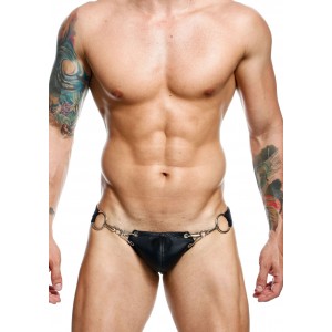 Jockstrap noir snap sexy pour homme - Lingerie BDSM Malins-Plaisirs