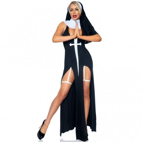 Costume Nonne Domina Sinner – Robe Vinyle Roleplay boutique BDSM