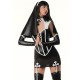 Costume BDSM Nonne Sinner - Avec coiffe de soeur gothique