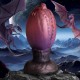 Jouet anal fantasy moelleux et texturé en silicone rouge