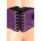 Harnais strapon cuir violet – Pegging & jeux femdom