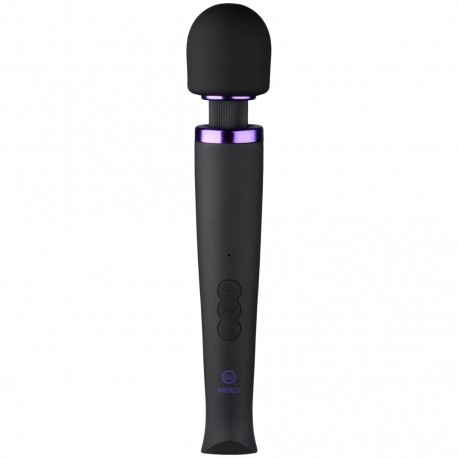 Vibromasseur wand noir – scène de domination sensorielle