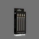 Bougies Wax Play Noir x4 Ouch! - Détail de l'emballage des bougies basse température noires.