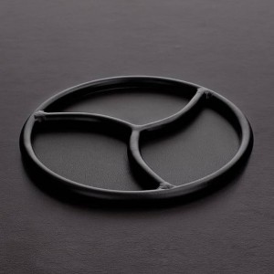 Anneau Shibari Triskel en acier noir