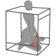 Cabine Bukkake Rouge et Noir - Positionnement de la soumise