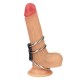 Accessoire BDSM triple cockring avec maintien renforcé