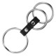 Triple cockring acier et simili cuir vegan – Malins-Plaisirs