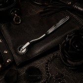 Roulette de Wartenberg argentée en acier poli pour jeu sensoriel BDSM - Malins-Plaisirs