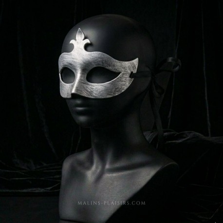 Masque fleur de lys argent