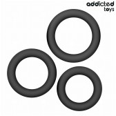 Kit de 3 anneaux péniens en silicone Addicted Toys – Malins-Plaisirs