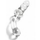 Gode anal en verre borosilicate avec perles pour stimulation du Point P