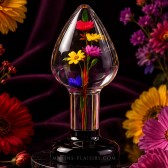 Plug anal Everlasting Bloom avec fleurs colorées en résine époxy